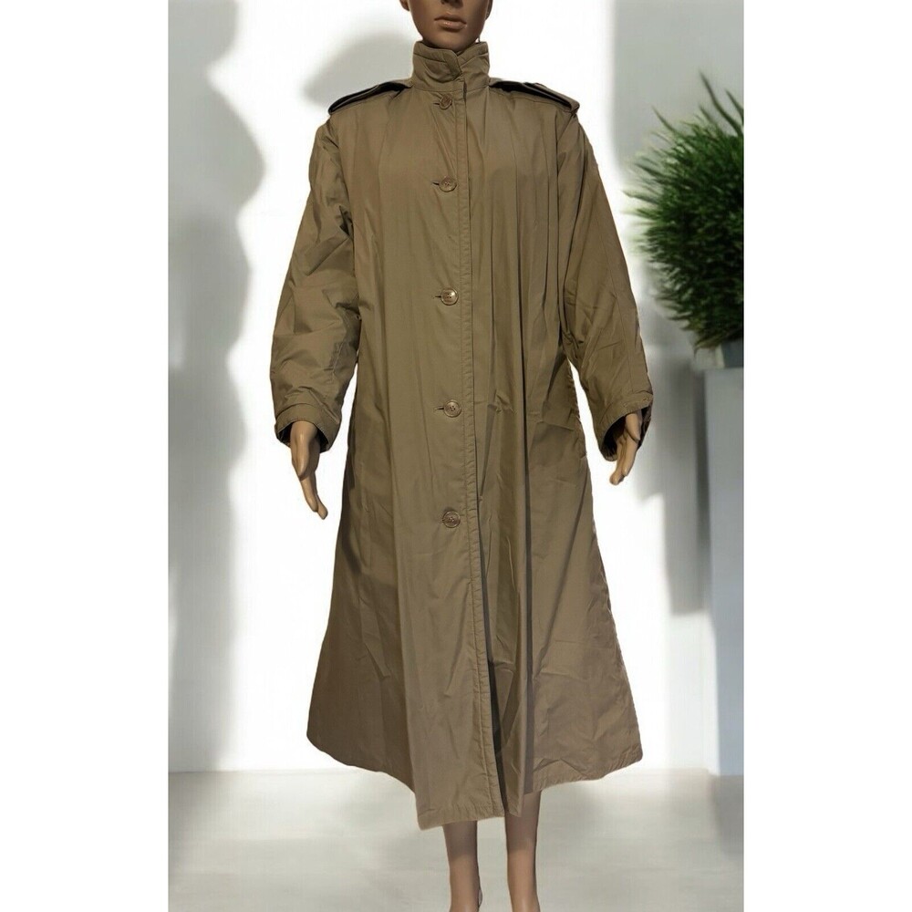 Vintage Thermaster Khaki Wool Insulated Trench Coat Size 10 long coat